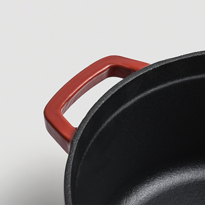 Poêle en <span class=keywords><strong>fonte</strong></span> <span class=keywords><strong>émaillée</strong></span> de qualité export, émail non revêtu, cuisinière antiadhésive pour usage domestique - Product Image 4