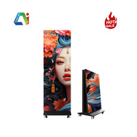 Kiosque intelligent, mur vidéo LED vertical, écran d'affichage sur pied, intérieur, mur LED P1.53 avec Wifi, USB, afficheur LED mobile