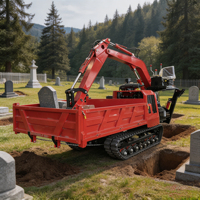 Chargeuse sur chenilles tout-terrain avec moteur diesel et boîte de vitesses, idéale pour la construction agricole