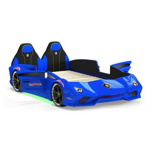 JINS Factory che vende direttamente un semplice letto creativo per auto per adulti ragazzo ABS in legno massello letto reale di colore blu letti per auto da corsa per bambini - Product Image 5