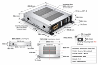Châssis d'amplificateur électronique en acier inoxydable brossé, découpé au laser, fabriqué sur mesure par TZR OEM, certifié ISO9001