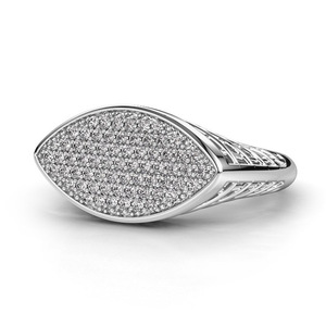Anello creativo cavo per donna, design scintillante intarsiato, elegante gioiello alla moda per feste - Product Image 6