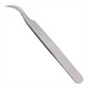 Pince à épiler courbée pour extensions de cils, en acier inoxydable, durable, pointe de précision lisse, 10 mm, outil professionnel pour cils, usage en salon - Product Image 6