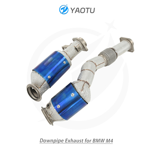 Downpipe Catalizado de Alto Flujo YT de Titanio para M4 F82 3.0T, Piezas de Modificación de Escape de Alto Rendimiento para M4 3.0T, Construcción de Titanio - Product Image 6