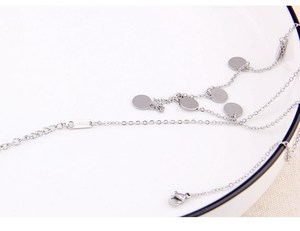 Gioielli personalizzati stile classico storie di viaggio collana in acciaio inox Mini dischi semplici ciondolo donne collane - Product Image 5