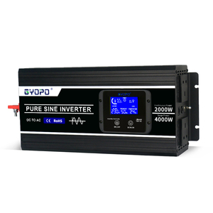 DC <span class=keywords><strong>12V</strong></span> 24V à <span class=keywords><strong>220V</strong></span> 230V <span class=keywords><strong>Onduleur</strong></span> solaire de voiture Onde sinusoïdale pure avec 4000W Puissance de crête 60Hz Fréquence de sortie Écran LCD - Product Image 1