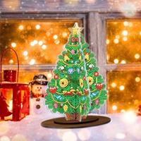 Nouvel Arrivage Transfrontalier : Peinture Diamant DIY Arbre de Noël, Ornement 3D, Carte de Décoration, Peinture par Pointillage, Décoration de Bureau en PVC, Chine