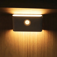 Lampe de nuit à détecteur de mouvement magnétique rechargeable, éclairage double face, lampe murale LED pour chambre à coucher, escalier, couloir