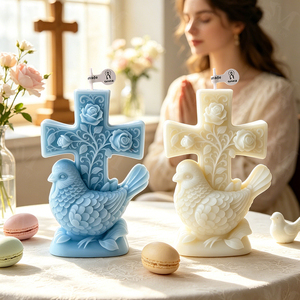 Velas Aromáticas con Forma <span class=keywords><strong>de</strong></span> Paloma y Rosa, Fabricadas con Cera <span class=keywords><strong>de</strong></span> Soya Ecológica, Regalos <span class=keywords><strong>de</strong></span> Fragancia para el Hogar, Decoración del Hogar, Modelo N-212 - Product Image 2