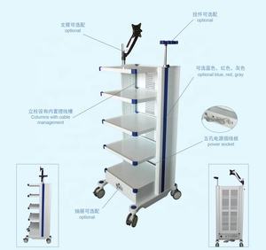 Chariot utilitaire multicouche pratique en ABS silencieux avec tiroirs roulettes mobiles chariot d'équipement médical chariot d'endoscopie d'hôpital - Product Image 6
