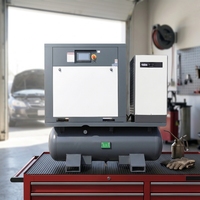 Kompresor Udara Sekrup Berpendingin Udara Terlumasi 4-in-1 All-in-One Industri dengan Mesin & Motor