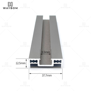 Fábrica de aluminio perfil de <span class=keywords><strong>alumnio</strong></span> upvc perfil estrecho Perfil de puerta de aluminio 4516 4010 ruedas de rodillos de puerta corredera - Product Image 3