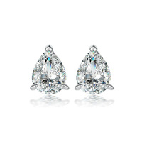 Perhiasan Set Pernikahan Perak Sterling 925 Bentuk Pir dengan Zirkonia Kubik 5A dari Pabrik SPJ, Harga Pabrik, untuk Wanita