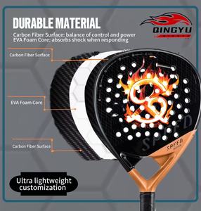 Raqueta de Pádel de Fibra de Carbono 18K Personalizada de Fábrica, 15-17 EVA, Forma de Diamante, Profesional, Portátil y Ligera - Product Image 2