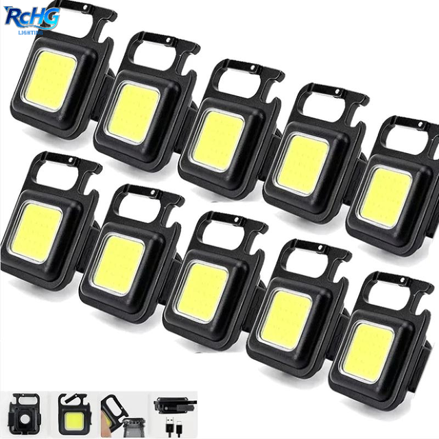 Wholesale Mini High Power Outdoor Portable Usb Rechargeable Keychain Tactical Led Lantern Torch Light Flashlight