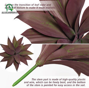 Planta artificial de <span class=keywords><strong>agave</strong></span>, suculentas tropicales, vegetación sin maceta para el hogar, boda, Festival, arreglo de jardín DIY, decoración - Product Image 3