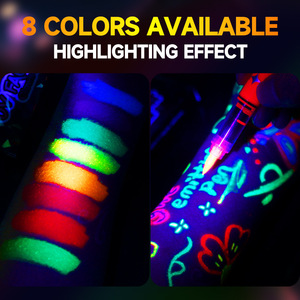 Nouveau <span class=keywords><strong>Stylo</strong></span> UV Fluorescent Liquide Direct 2026 pour Fête d'Halloween, Effet Lumineux dans le Noir, Facile à Nettoyer, <span class=keywords><strong>Couleurs</strong></span> Nocturnes pour le Corps Humain, <span class=keywords><strong>8</strong></span> <span class=keywords><strong>Couleurs</strong></span> - Product Image 5