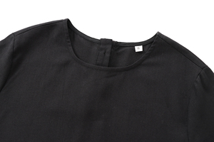 Kadınlar için Bisiklet Yaka Kısa Kollu Siyah Renk Çok Satan Günlük Moda Yazlık Bluzlar - Product Image 3