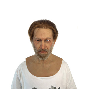 Golden Long-Haired Derby -realistic Human Skin Texture Full-head Silicone Role-playing Simulation Mask <b>Makeup</b> Prop - Product Image 6