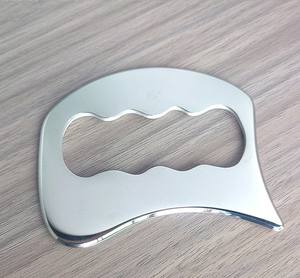 Set alat pijat kerokan Set gua sha baja tahan karat bentuk persegi 304 kelas medis Anti alergi baru alat Gym IASTM - Product Image 4