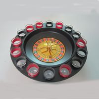Nouveau jeu de boisson pour adultes : Roulette russe avec plateau tournant et 16 verres à shot
