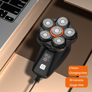 Rasoio Elettrico Rotante 6 in 1 per Uomo, Wet/Dry, con 6 Testine, Rifinitore per Peli del Naso, Ricaricabile USB per Uso in Camper e Hotel - Product Image 5