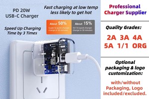 <span class=keywords><strong>Cargador</strong></span> de Pared USB Tipo-C de 20W, Ligero, Carga Rápida 5V3A, EU/US, OTP/OVP/OCP, Compatible con Pro 2da/3ra Gen 16E/17/15/14/13/12/11 - Product Image 3
