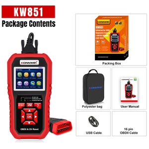 Escáner de diagnóstico automotriz KW851 de nivel superior, herramienta de diagnóstico de reinicio de aceite de coche con actualización gratuita de por vida - Product Image 4