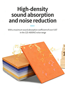 Panneaux acoustiques en polyester autocollants écologiques modernes, épaisseur et couleur personnalisables, design décoratif 3D - Product Image 3