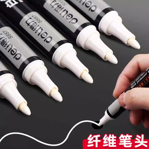 Deli White <b>Marker</b> Pen 1.8mm Oil-based Waterproof Industrial Automotive Use - Product Image 3
