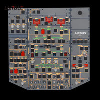 Station de commande de simulateur de vol en aluminium pour jeu virtuel Airbus A320, console de commande rétroéclairée à mouvement complet pour simulateur de course