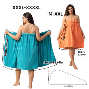 Fabbrica direttamente Sexy tubo Top donna indossabile abito da bagno in microfibra asciugamano da bagno <span class=keywords><strong>Set</strong></span> con asciugamano per capelli - Product Image 5