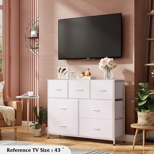 Armoire de rangement, meuble en bois, 7 tiroirs, blanc, morden, rotin, pour chambre à coucher, ensemble de vêtements - Product Image 5