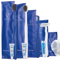 Kit de rasoirs jetables personnalisés avec logo, manche en plastique et lame en acier inoxydable pour les articles de toilette d'hôtel