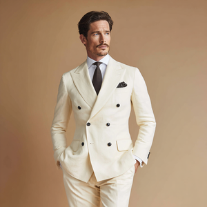 Traje Formal de Tres Piezas para Hombre, Corte Entallado, Blazer Cruzado, Chaleco y Pantalones a Medida para Oficina Ejecutiva, Boda o Recepción - Product Image 4