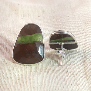 Pendientes de Plata de Ley 925 con Crisoprasa Natural - Product Image 3