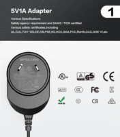 Adaptateur secteur universel CE CB en promotion, compatible AC 3V 5V 6V 6.5V 9V 24V 1A 2A 3A