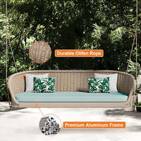Meubles de jardin Chaise balançoire d'extérieur Tissage corde tissée Canapé suspendu Chaise suspendue Balançoires de patio Balançoire d'extérieur