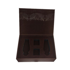 Bon marché <span class=keywords><strong>prix</strong></span> cadeau en cuir 2 bouteilles de <span class=keywords><strong>Baijiu</strong></span> verre accessoires boîte à vin ensemble - Product Image 5