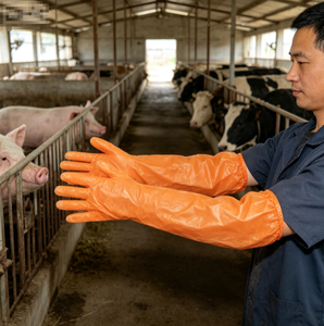 50 unids/bolsa <span class=keywords><strong>ganado</strong></span> veterinario vaca <span class=keywords><strong>Holstein</strong></span> Friesian <span class=keywords><strong>ganado</strong></span> Semenax inseminación A.I PE guantes - Product Image 1