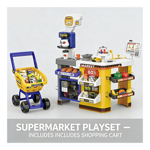 Juguete de Caja Registradora, Juego de Supermercado, Mostrador de Compras, Escáner, Cesta de Compras, Juego de Roles, Juguetes Educativos para Niños - Product Image 2