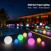 COOLQING Boule lumineuse LED personnalisée en PE, sans fil, à lumière chaude, pour décoration intérieure et extérieure, centre de table et événements