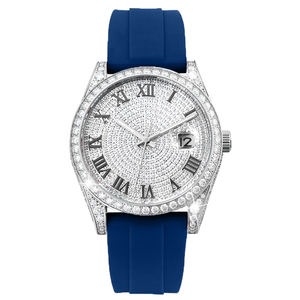 Reloj de Moissanita de Lujo con Movimiento Mecánico, Estilo Hip Hop, Correa de Goma Negra, Disponible en Varios Colores para Hombre y Mujer - Product Image 5