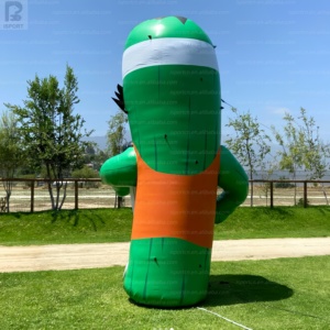 Mascotte gonflable géante de 3 m de haut, de qualité supérieure, en forme de cactus, avec logo personnalisé et bouteille publicitaire, modèle gonflable lumineux à LED pour la vente au détail - Product Image 4