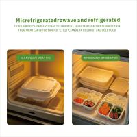 Fabrieksgemaakte 2-delige clamshell voedselveilige MFPP 800ml container met scharnier, magnetronbestendig, recycleerbaar, herbruikbaar lunchbox