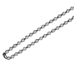 Hip Hop Jewelry 925 Sterling Silver Tennis Cuban Link Chain Iced Out White Moissanite Diamond 6mm Ball Bead Necklace for Women