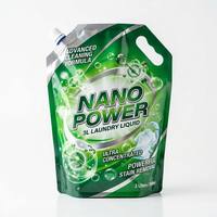 Pochettes personnalisées imprimées avec bec verseur pour détergent liquide 1L, 3L, 5L, sacs de recharge avec poignée pour adoucissant textile