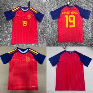 Camiseta de Fútbol de España Edición Fan 19 Yamal, Transpirable, Cuello Camisero, Forro Modal para Hombre - Product Image 1