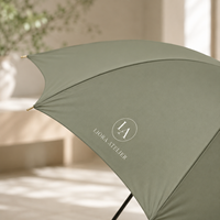 Parapluie Droit de Luxe Personnalisé en Bois Courbé, Anti-Pluie et Anti-Vent, avec Boîte Cadeau Premium – Idéal pour les Cadeaux d'Entreprise