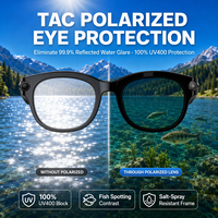 Kacamata Pintar AI Kamera 1080P Lensa TAC Terpolarisasi UV400 Terjemahan Real-Time Asisten Suara Stabilisasi Gambar IP67